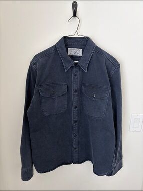 Freenote Cloth Utility Shirt (Navy, Size M)